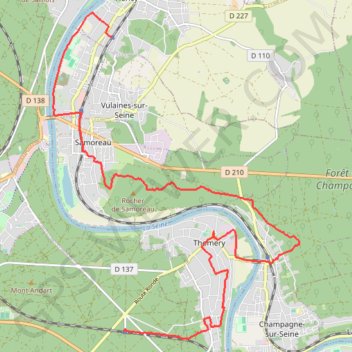 Itinéraire Chez Mallarmé, distance, dénivelé, altitude, carte, profil, trace GPS