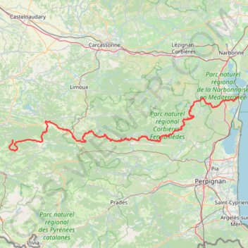 Itinéraire Sentier Cathare équestre balisé (partie Aude), distance, dénivelé, altitude, carte, profil, trace GPS