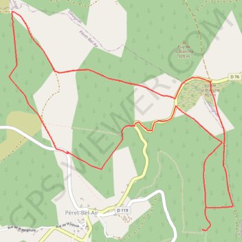 Itinéraire Les Rochers de Chaveroche - Péret-Bel-Air - Pays d'Égletons, distance, dénivelé, altitude, carte, profil, trace GPS