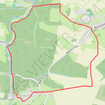 Itinéraire Flun - Les Hayettes, distance, dénivelé, altitude, carte, profil, trace GPS