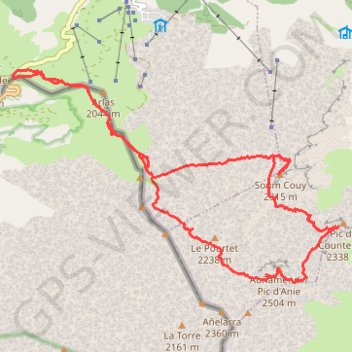 Itinéraire SoumCouy Countendé Anie, distance, dénivelé, altitude, carte, profil, trace GPS