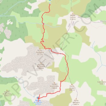 Itinéraire GR20 Ortu di u Piobbu - Carrozzu, distance, dénivelé, altitude, carte, profil, trace GPS