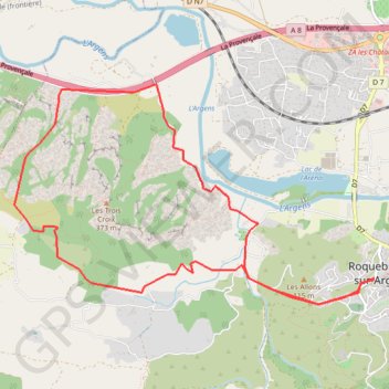 Itinéraire Rocher de Roquebrune, distance, dénivelé, altitude, carte, profil, trace GPS