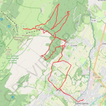 Itinéraire Col de Crozet, distance, dénivelé, altitude, carte, profil, trace GPS