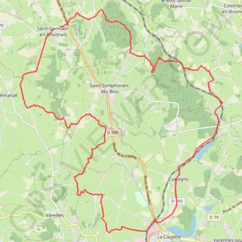 Itinéraire curbigny, distance, dénivelé, altitude, carte, profil, trace GPS