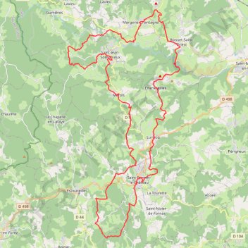 Itinéraire À Saint-Bonnet-le-Château - Sambonitaine, distance, dénivelé, altitude, carte, profil, trace GPS