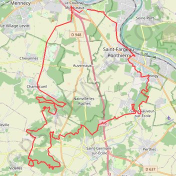 Itinéraire VTT_DEFV2_55 KM, distance, dénivelé, altitude, carte, profil, trace GPS