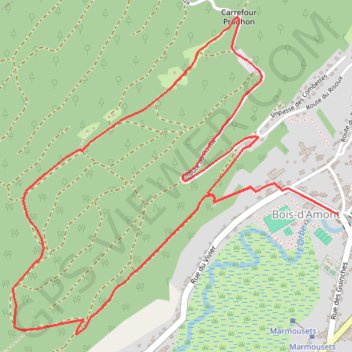 Itinéraire Les Valanches - Bois-d'Amont, distance, dénivelé, altitude, carte, profil, trace GPS