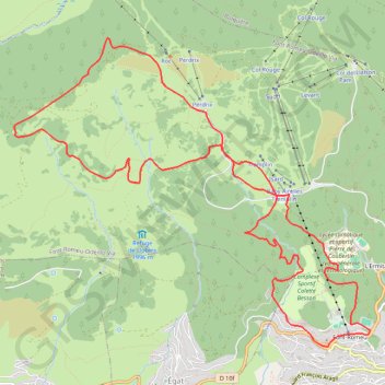 Itinéraire Pyrénées Catalanes - La Calme, distance, dénivelé, altitude, carte, profil, trace GPS