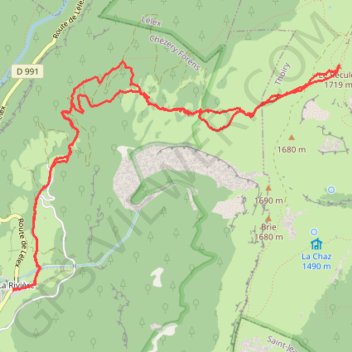 Itinéraire Le recullet, distance, dénivelé, altitude, carte, profil, trace GPS