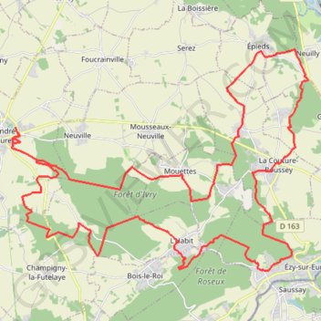 Itinéraire La Moulinarde - Saint-André-de-l'Eure, distance, dénivelé, altitude, carte, profil, trace GPS