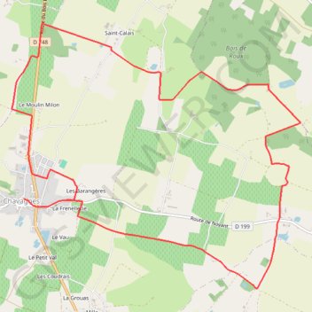 Itinéraire Circuit des côteaux - Chavagnes, distance, dénivelé, altitude, carte, profil, trace GPS
