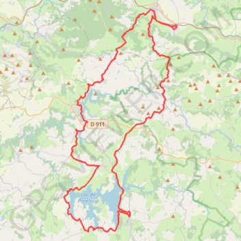 Itinéraire Lacs du Lévézou, distance, dénivelé, altitude, carte, profil, trace GPS