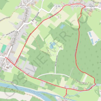 Itinéraire Circuit des Poteries - Flines-les-Mortagne, distance, dénivelé, altitude, carte, profil, trace GPS