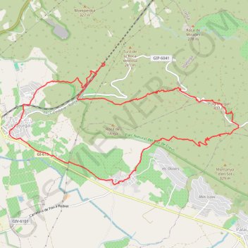 Itinéraire 304-79, distance, dénivelé, altitude, carte, profil, trace GPS