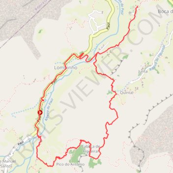 Itinéraire Pico da Cruz Paul via Santa isabel, distance, dénivelé, altitude, carte, profil, trace GPS