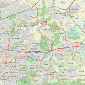 Itinéraire La Dhuys - La Marne, distance, dénivelé, altitude, carte, profil, trace GPS