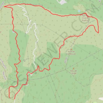 Itinéraire Sommet du Grand Puech via le col sainte Anne et la crête, distance, dénivelé, altitude, carte, profil, trace GPS
