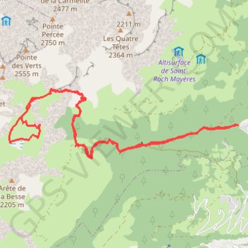 Itinéraire La combe des Fours, distance, dénivelé, altitude, carte, profil, trace GPS
