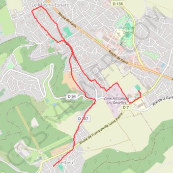 Itinéraire Rando Belbeuf Téléthon, distance, dénivelé, altitude, carte, profil, trace GPS