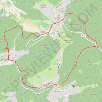Itinéraire Saint-Lôuis-Lès-Bitche et le pays du verre et du cristal, distance, dénivelé, altitude, carte, profil, trace GPS