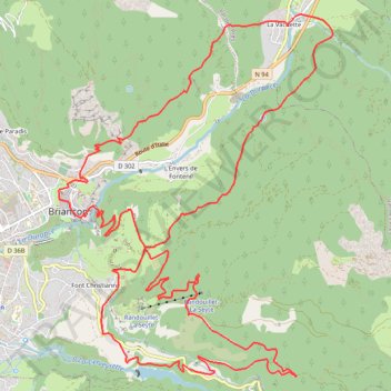 Itinéraire Briançon - Parcours N°53 : Le tour des f-20763440, distance, dénivelé, altitude, carte, profil, trace GPS