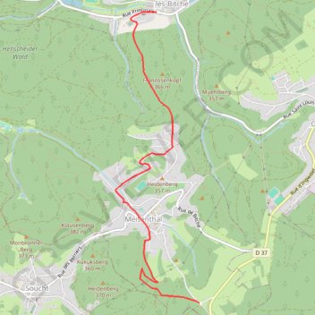 Itinéraire Sentier La Colonne-Saint-Louis, distance, dénivelé, altitude, carte, profil, trace GPS