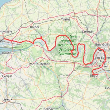 Itinéraire Val de seine, distance, dénivelé, altitude, carte, profil, trace GPS