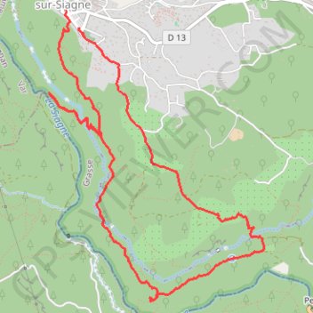 Itinéraire Saint Cézaire, distance, dénivelé, altitude, carte, profil, trace GPS