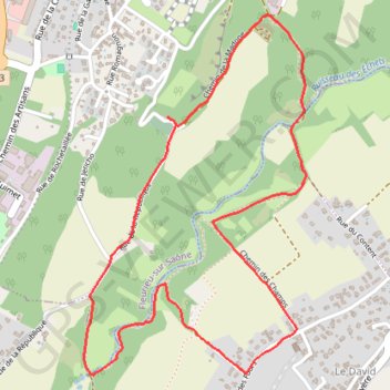 Itinéraire Les hauteurs de Fleurieu-sur-Saône, distance, dénivelé, altitude, carte, profil, trace GPS
