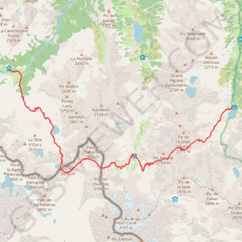 Itinéraire Trek-J2-G1, distance, dénivelé, altitude, carte, profil, trace GPS