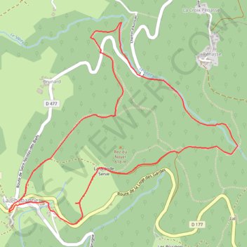 Itinéraire Sentier pédagogique du Sapey, distance, dénivelé, altitude, carte, profil, trace GPS