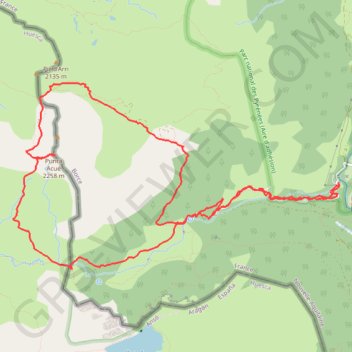 Itinéraire Pic de Gabedaille en boucle, distance, dénivelé, altitude, carte, profil, trace GPS