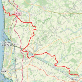 Itinéraire Grigny - Équihen-Plage, distance, dénivelé, altitude, carte, profil, trace GPS