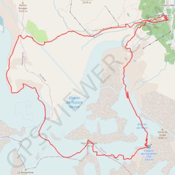Itinéraire Pigne d'Arolla, distance, dénivelé, altitude, carte, profil, trace GPS