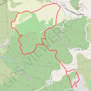 Itinéraire Aurons - La plaine du Sonnailler, distance, dénivelé, altitude, carte, profil, trace GPS