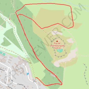 Itinéraire Raquettes N°1 Super Besse - Chambourguet, distance, dénivelé, altitude, carte, profil, trace GPS