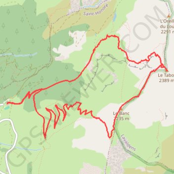 Itinéraire Tabor, distance, dénivelé, altitude, carte, profil, trace GPS