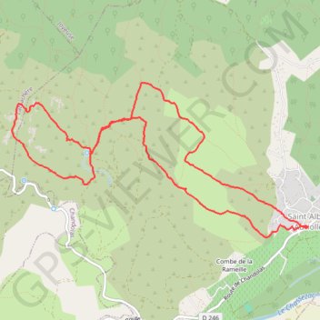 Itinéraire Saint Alban-Auriolles, distance, dénivelé, altitude, carte, profil, trace GPS