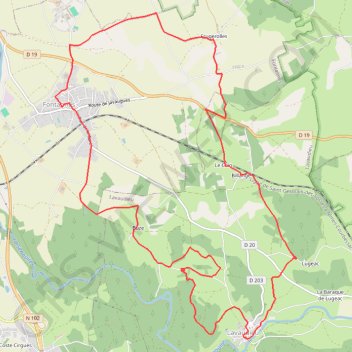 Itinéraire De Fontannes à Lavaudieu, distance, dénivelé, altitude, carte, profil, trace GPS