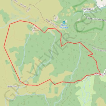 Itinéraire Le Cassini depuis le Mas de la Barque, distance, dénivelé, altitude, carte, profil, trace GPS