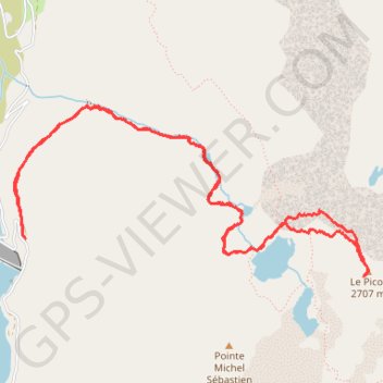 Itinéraire picot, distance, dénivelé, altitude, carte, profil, trace GPS