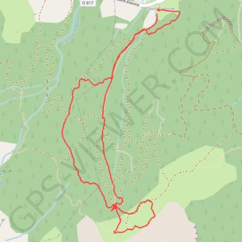 Itinéraire RSPG Cabane des Pierres les FORESTONS, distance, dénivelé, altitude, carte, profil, trace GPS