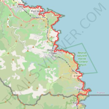 Itinéraire De Collioure à Port Bou : cap vers l’Espagne │ COLLIOURE - PORT BOU, distance, dénivelé, altitude, carte, profil, trace GPS