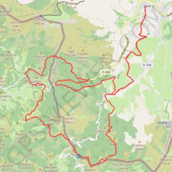 Itinéraire Le tour de l'Ibanteli depuis Sare, distance, dénivelé, altitude, carte, profil, trace GPS
