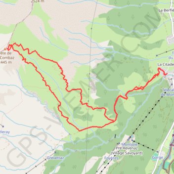 Itinéraire Tête de la Combaz (74 Les Contamines), distance, dénivelé, altitude, carte, profil, trace GPS
