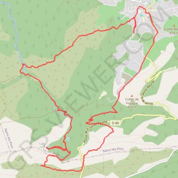 Itinéraire Nans les Pins la source de l'huveaune, distance, dénivelé, altitude, carte, profil, trace GPS