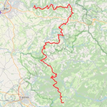 Itinéraire Marsal - Cambounès, distance, dénivelé, altitude, carte, profil, trace GPS