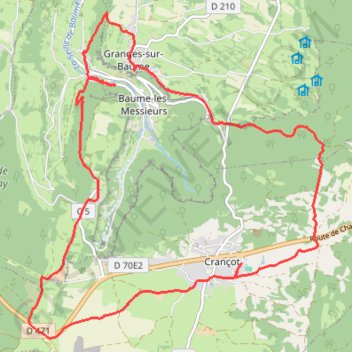 Itinéraire Entre Lacs et Vignobles - Le tour de la Reculée, distance, dénivelé, altitude, carte, profil, trace GPS