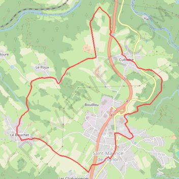 Itinéraire Le Velay des 3 Rivières - Le Bouchet Saint-Maurice-de-Lignon, distance, dénivelé, altitude, carte, profil, trace GPS